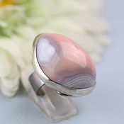 Украшения handmade. Livemaster - original item Ring with agate. Silver.. Handmade.