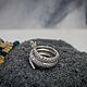 Серебряное кольцо змея с изумрудами "Альбинос". Кольца. 8jewel. Ярмарка Мастеров.  Фото №5