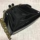 Bag with clasp of patent black leather. Fair Masters - handmade. Lara (ridikyulchiki).