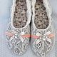 Балетки из ткани "Бьянка". Тапочки. 'Ножки в тепле!' (beautifulshoes). Ярмарка Мастеров.  Фото №6