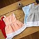 Clothes for dolls, peach dress for dolls made of natural linen. Clothes for dolls. molinialife. My Livemaster. Фото №4