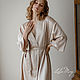 Bathrobe made of Lula tencel in the color of coffee with milk. Robes. Delicate Clothing Store (Daria). Online shopping on My Livemaster.  Фото №2
