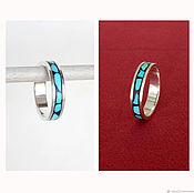 Украшения handmade. Livemaster - original item Silver ring with turquoise.. Handmade.