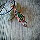 Copper pendant with jade wire wrap. Pendant. selenawirejewelry. My Livemaster. Фото №6