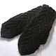 Women's knitted mittens Black coffee. Mittens. Warm Yarn. My Livemaster. Фото №4