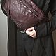 Поясная сумка из варёной мятой кожи "Бордо". Поясная сумка. AOS Leather Goods (Алексей кожа +). Ярмарка Мастеров.  Фото №4