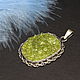 Mistletoe pendant with chrysoprase made of 925 sterling silver TS0007. Pendant. Sunny Silver. My Livemaster. Фото №4
