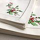 Napkin with embroidery ' Holly». Christmas gifts. Shpulkin dom. Online shopping on My Livemaster.  Фото №2