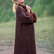 Одежда handmade. Livemaster - original item Knitted coat Golden Autumn Alpaka Royal handmade. Handmade.