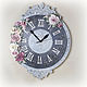 Large wall clock ' sculptural painting. Watch. bakieva. Online shopping on My Livemaster.  Фото №2
