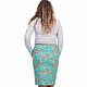 Cotton skirt with turquoise flowers. Skirts. Tolkoyubki. My Livemaster. Фото №5