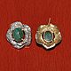 Серьги с изумрудом. Анемон. Серьги классические. Jewelry fashion. Ярмарка Мастеров.  Фото №5