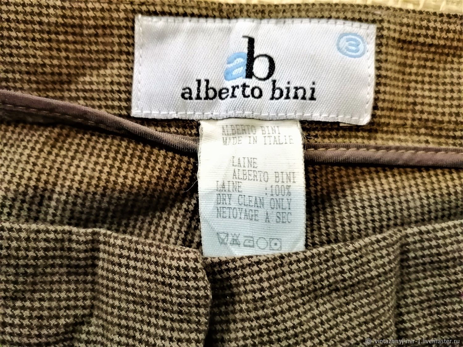 Винтаж: Одежда винтажная: брюки из шерсти alberto bini, Италия винтернет-магазине Ярмарка Мастеров по цене 2057 ₽ – PGUEQRU