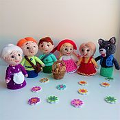 Куклы и игрушки handmade. Livemaster - original item Finger theatre Red riding hood Fairy tale heroes. Handmade.