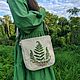 Сумочка с вышивкой "Папоротник". Сумка через плечо. Юлия  Льняная сказка. Интернет-магазин Ярмарка Мастеров.  Фото №2