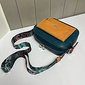Сумки и аксессуары handmade. Livemaster - original item Crossbody bag made of leather color ocean orange. Handmade.