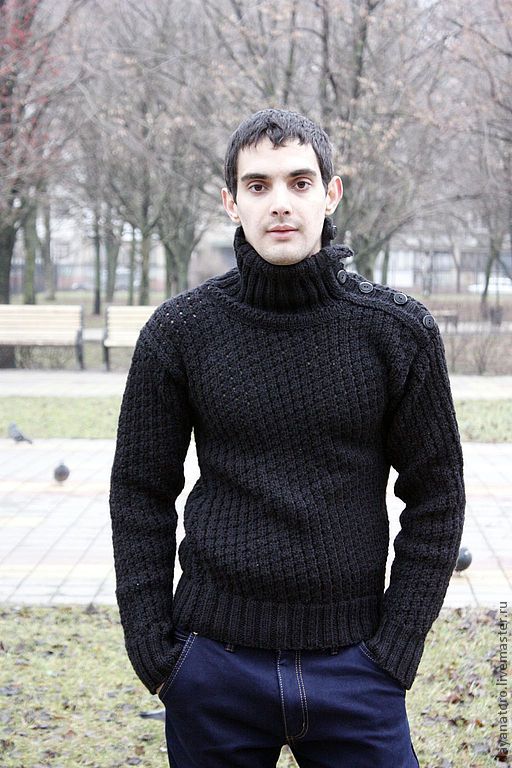 Красно-черный пуловер с фантазийным узором. Вязание спицами | Пуловер, Модные стили, Модели