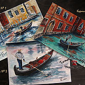 Картины и панно handmade. Livemaster - original item Paintings: cityscape water Italy VENICE. Gondolier. Handmade.