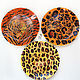 'Stylish accent ' set of plates on the wall leopard Jaguar tiger, Decorative plates, Krasnodar,  Фото №1