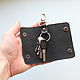 Leather keychain black, Housekeeper, St. Petersburg,  Фото №1