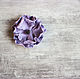 Felted brooch-flower 'Violet poppy', Brooches, Kamensk-Shahtinskij,  Фото №1