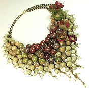 Украшения handmade. Livemaster - original item Autumn parfait. Necklace made of natural stones, flowers. Handmade.