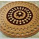 Rug handmade knit cord Flower chestnut. Carpets. knitted handmade rugs (kovrik-makrame). My Livemaster. Фото №4