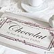 Заказать Поднос Chocolat. Парамонова Елена Душевные истории. Ярмарка Мастеров. . Подносы Фото №3