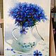 A bunch of cornflowers. Pictures. Ekaterina Lysova. Online shopping on My Livemaster.  Фото №2