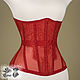 Прозрачный бельевой корсет алый с кружевом. Корсеты. Shi Corset (Анна). Ярмарка Мастеров.  Фото №5