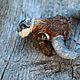 Textile boho brooch Bull. Brooches. Heat hands (TeplOlino). Online shopping on My Livemaster.  Фото №2