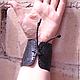 Predatory print leather bracelet. Bead bracelet. Marina Lambrozo leather and stone. My Livemaster. Фото №5