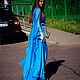 Шикарное длинное платье "Голубое, нежно- воздушное". Платья. Лана КМЕКИЧ  (lanakmekich). Ярмарка Мастеров.  Фото №6