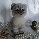 Валяный котенок. Войлочная игрушка. Handmade by Olga. Ярмарка Мастеров.  Фото №4