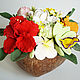 The composition of the Tropical extravaganza. Flowers from polymer clay, Composition, Moscow,  Фото №1