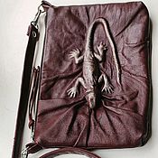 Сумки и аксессуары handmade. Livemaster - original item Leather handbag with 3D image of 
