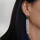 Заказать Серьги-шторки из стразовой цепи. Украшения ручной работы/JewelrybyJen. Ярмарка Мастеров. . Серьги-кисти Фото №3