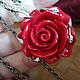 Coral 'Red rose' pendant Silvering, Pendants, Moscow,  Фото №1