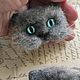 "Котёнок. Дружок, который рядом!" валяная брошь. Брошь-булавка. Бугрина Оксана. Ярмарка Мастеров.  Фото №4
