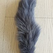 Материалы для творчества handmade. Livemaster - original item The tail of the Finnish Arctic fox is gray-blue / natural fur. Handmade.