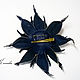 Dark blue brooch leather Guiding star. Brooches. flowersstyle (flowersstyle). My Livemaster. Фото №5