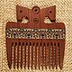 Wooden comb for hair inlay mosaic "Slavic" of walnut, Combs, Kursk,  Фото №1