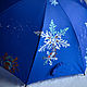 'And it's snowing!' painted umbrella cane. Umbrellas. UmbrellaFineArt. My Livemaster. Фото №5