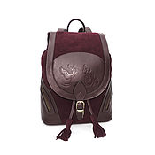 Сумки и аксессуары handmade. Livemaster - original item Backpacks: Backpack women`s leather Bordeaux Cashmere Mod R50-482. Handmade.