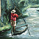 Cambodian boatman oil Painting. Pictures. Viktorianka. Online shopping on My Livemaster.  Фото №2