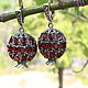 Classic Garnet earrings with garnets made of 925 GA0047 silver. Earrings. Sunny Silver. My Livemaster. Фото №6