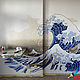 Wall Painting Hokusai Wave, Decor, St. Petersburg,  Фото №1