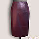 Pencil skirt 'Milolika' from nature. leather/suede (any color). Skirts. Elena Lether Design. My Livemaster. Фото №5