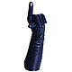 Size 7.5. Winter long gloves made of blue leather with TOUCH. Vintage gloves. Butichok from N.. My Livemaster. Фото №6