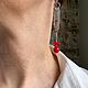 Заказать Серьги из  длинных цепочек  и  натуральных кораллов  - Шик. Dinslava. Ярмарка Мастеров. . Серьги классические Фото №3